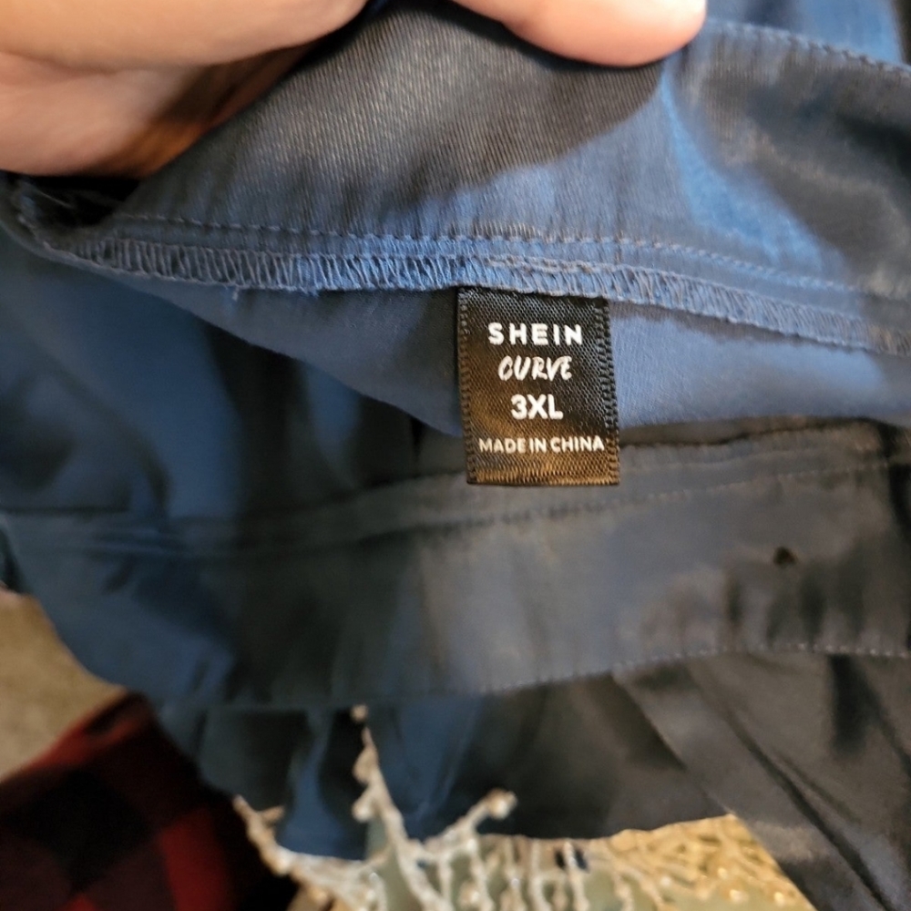 Shein Curve 3 XL blue pants with beads
